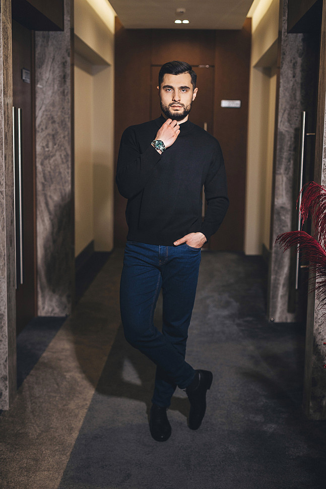 Мужские джинсы индиго прямые