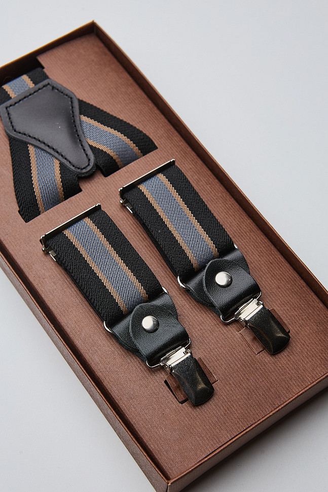 Мужские подтяжки в полоску