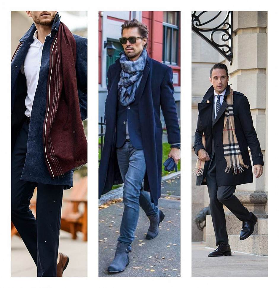 Мужские шарфы яркой расцветки