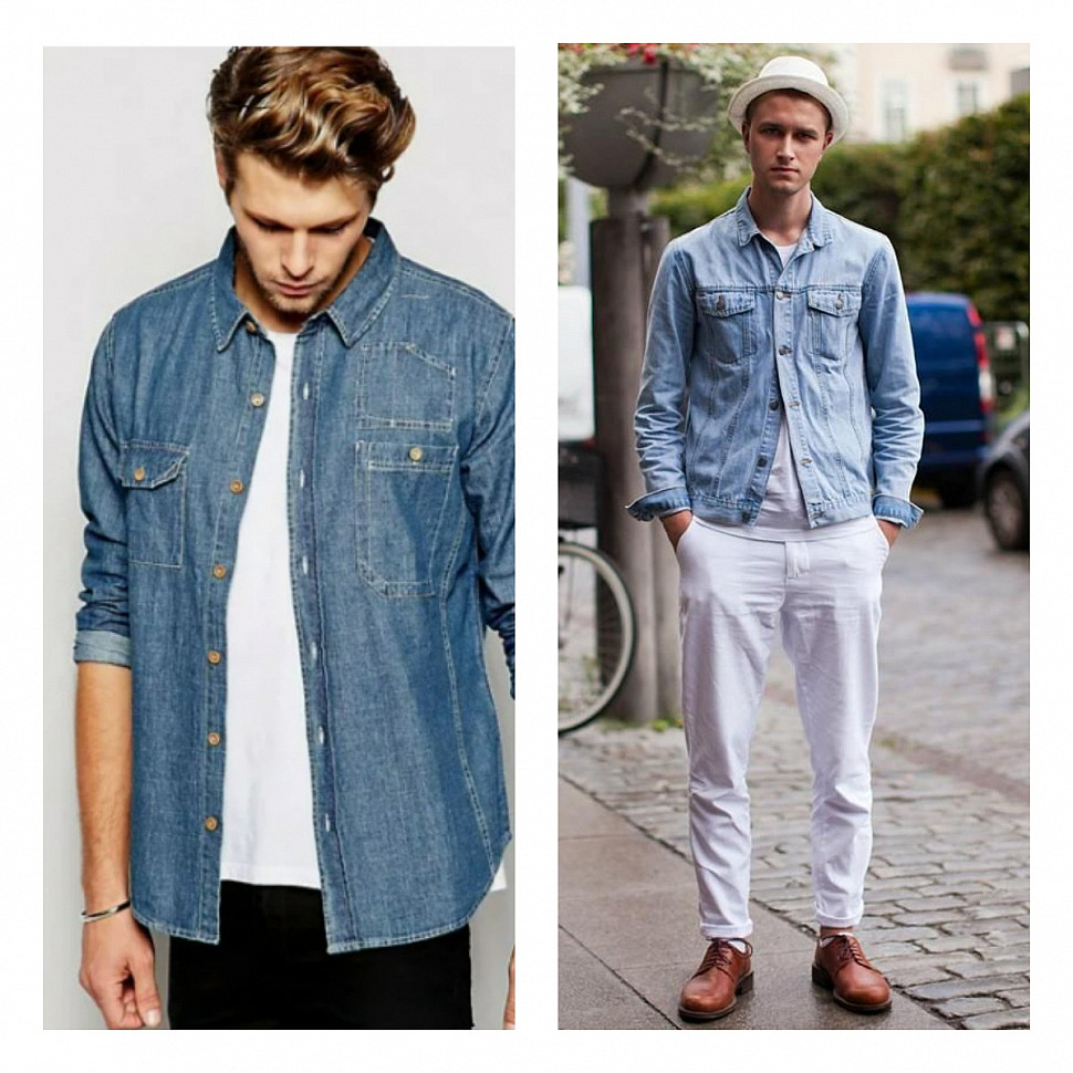 Мужские рубашки из денима