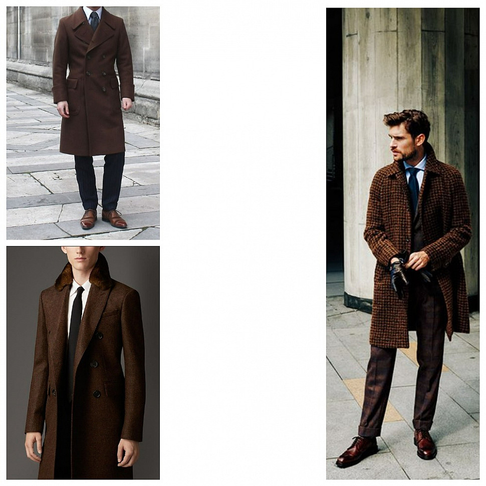 Мужской костюм в коричневом цвете