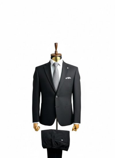 Костюм MAZALTOVMAN 2-ка Premium Черный фактурный кежуал