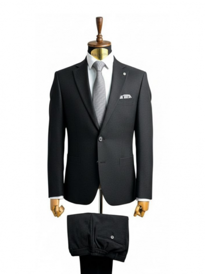 Костюм MAZALTOVMAN 2-ка Premium Черный фактурный кежуал
