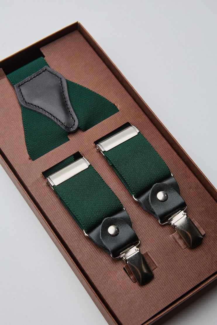 Мужские подтяжки зеленые