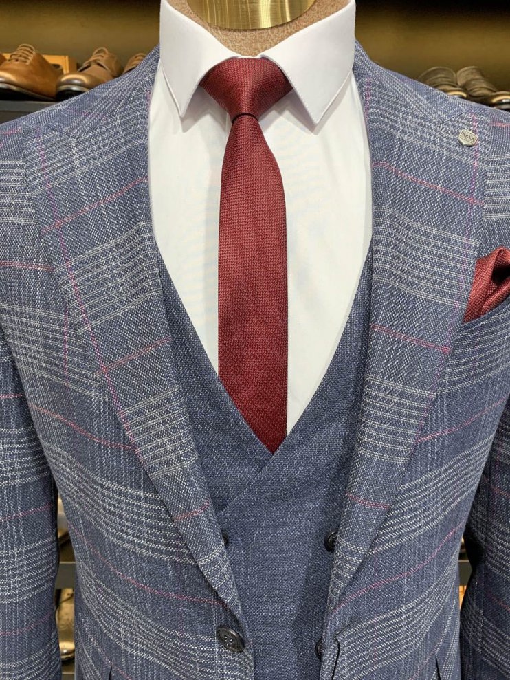 Костюм MAZALTOVMAN 3-ка Серый в клетку