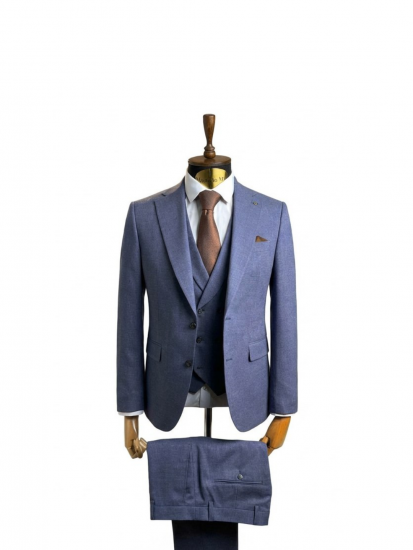 Костюм MAZALTOVMAN 3-ка Premium Синий фактурный