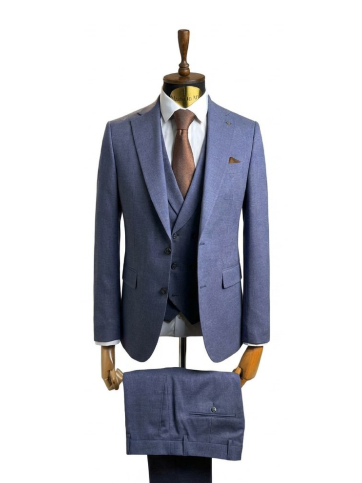Костюм MAZALTOVMAN 3-ка Premium Синий фактурный