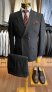 Костюм MAZALTOVMAN 2-ка Двубортный Premium Черный в полоску