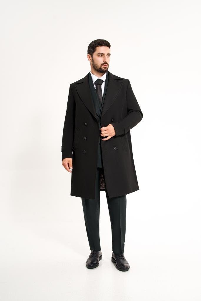 Пальто MAZALTOVMAN Двубортное Premium Черное
