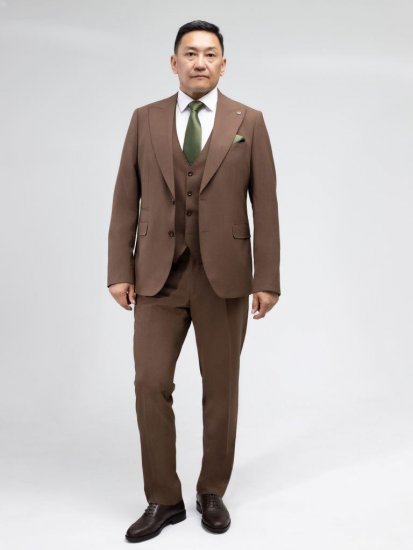 Повседневный коричневый костюм MAZALTOVMAN 3-ка Premium