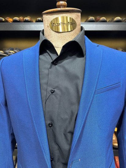 Пиджак VAL Синий фактурный