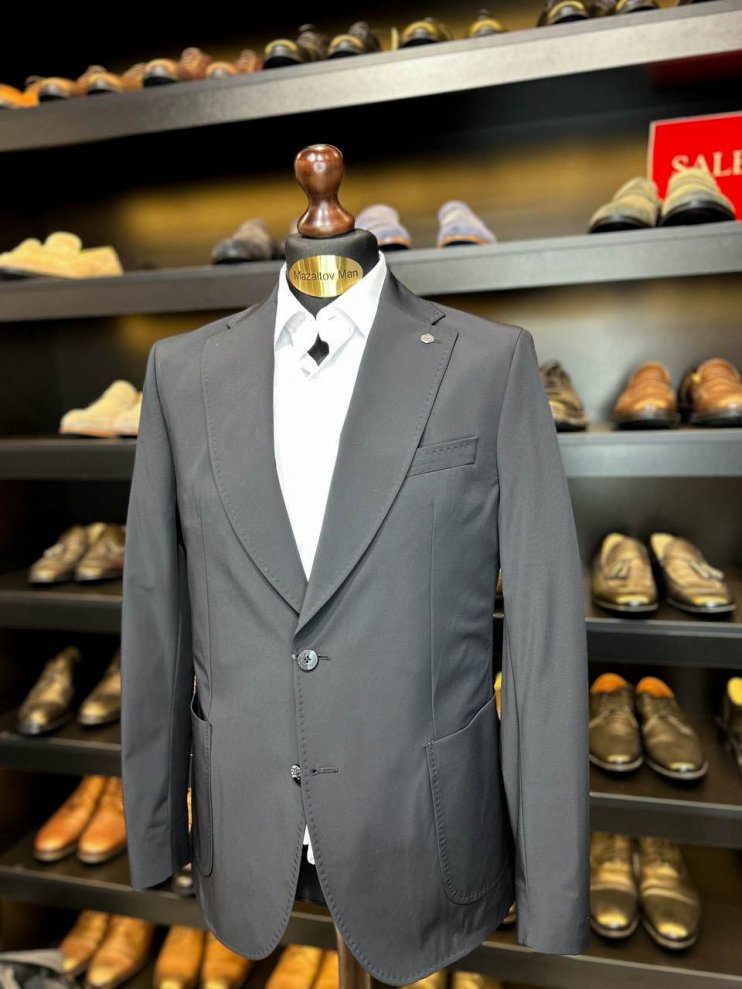 Костюм MAZALTOVMAN 2-ка Premium Черный фактурный кэжуал