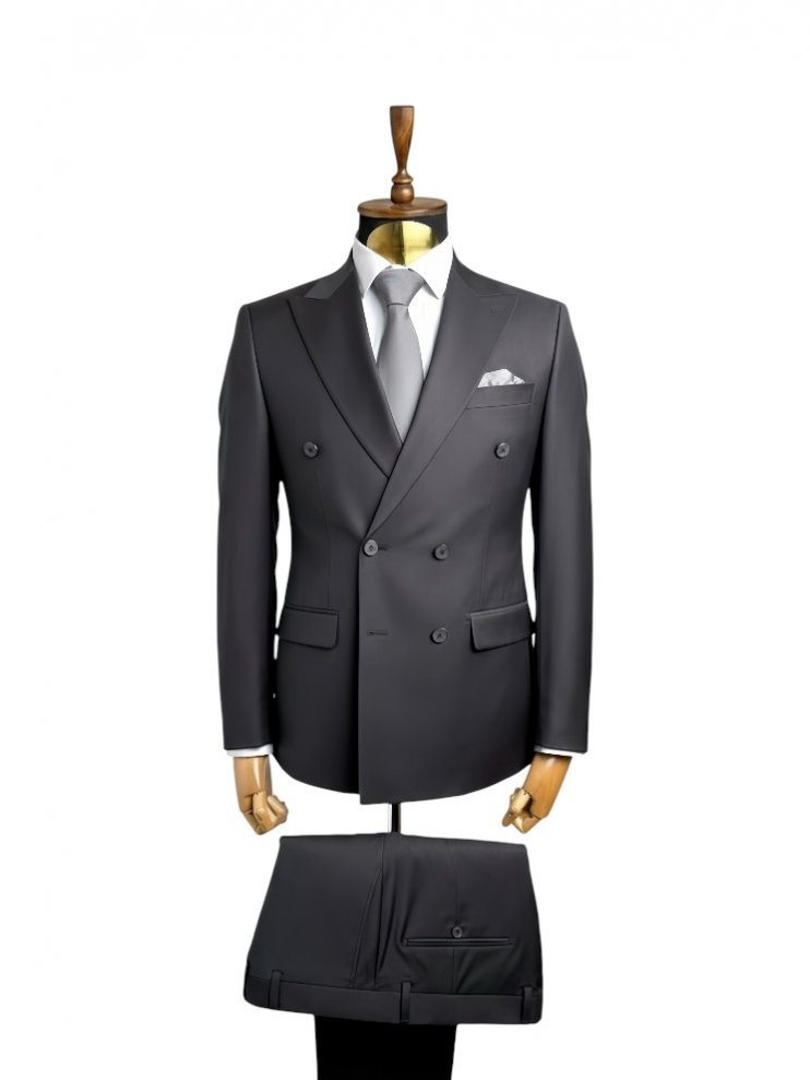 Костюм MAZALTOVMAN 2-ка двубортный Premium Черный