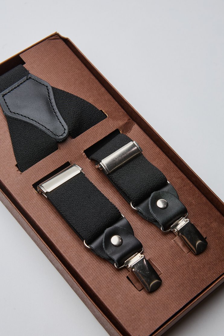 Мужские подтяжки черные