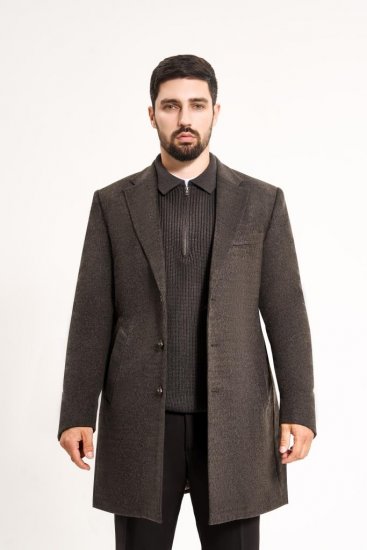 Пальто MAZALTOVMAN Premium Серое фактурное