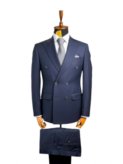 Костюм MAZALTOVMAN 2-ка двубортный Premium Темно-синий