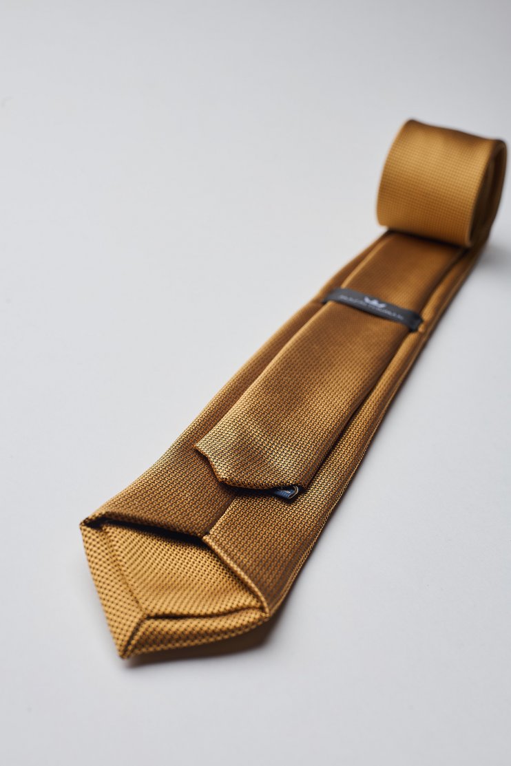 Мужской галстук Золотистый фактурный