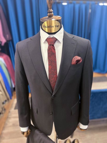 Костюм MAZALTOVMAN 2-ка Premium Черный в полоску