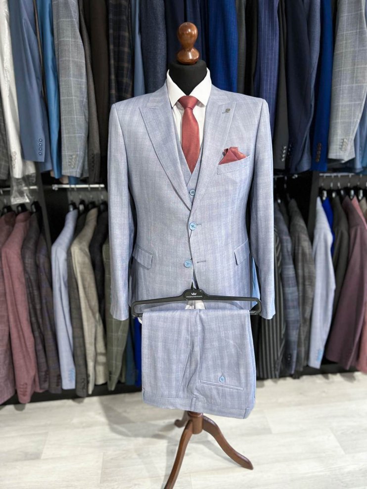 Костюм MIR 3-ка Голубой в клетку