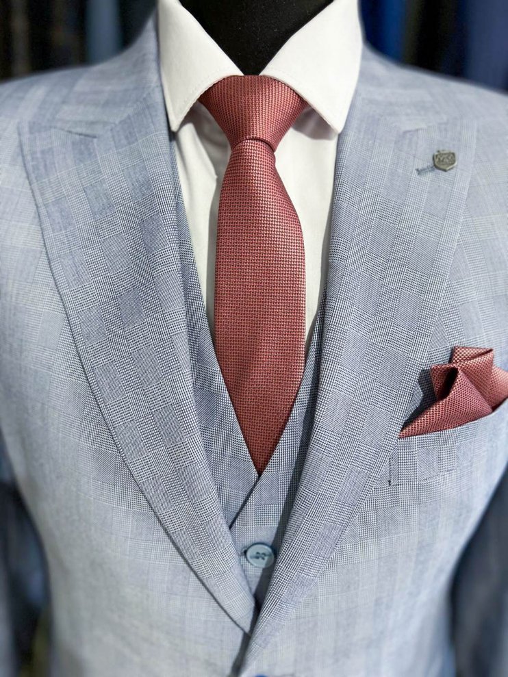 Костюм MIR 3-ка Голубой в клетку