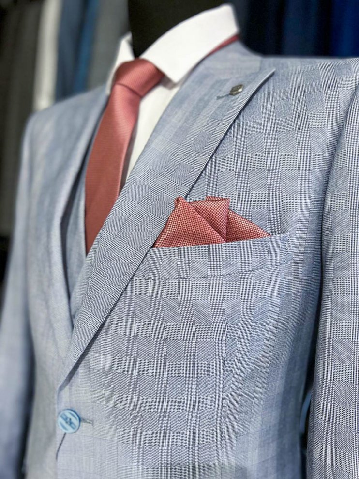 Костюм MIR 3-ка Голубой в клетку