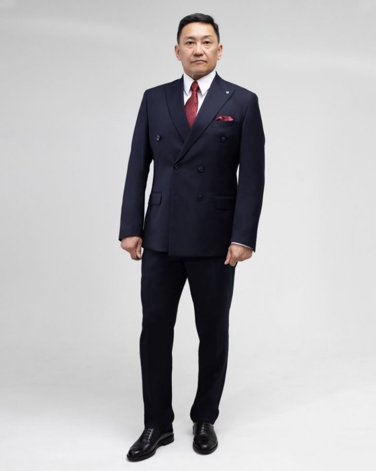 Мужской классический костюм 2-ка синего цвета