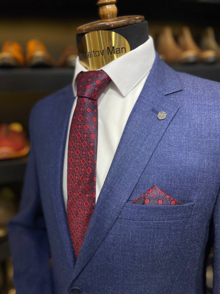 Костюм BENETON EDMOND 2-ка Синий фактурный 4631