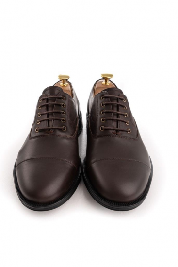 Оксфорды MAZALTOVMAN Коричневые отрезной носок