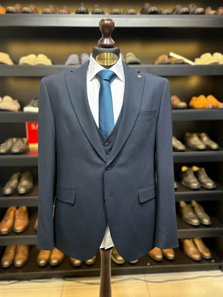 Костюм MAZALTOVMAN 3-ка Premium Синий фактурный