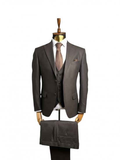 Костюм MAZALTOVMAN 3-ка Premium Коричневый в полоску