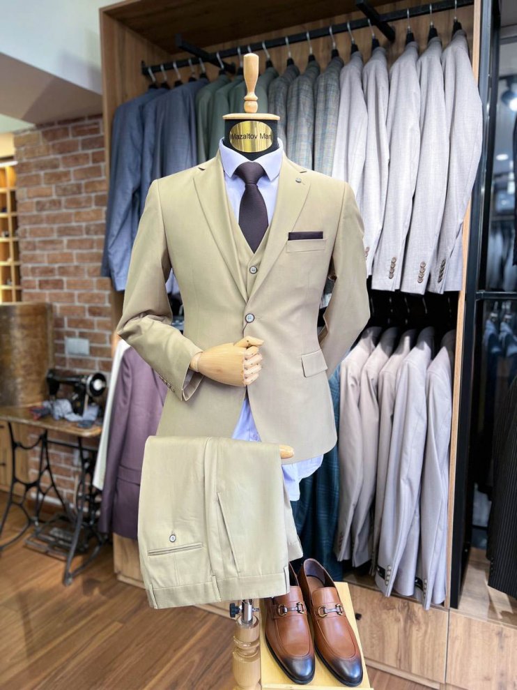 Костюм MAZALTOVMAN 3-ка Бежевый фактурный