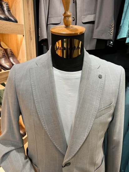 Костюм MAZALTOVMAN 2-ка Premium Серый полоску кэжуал