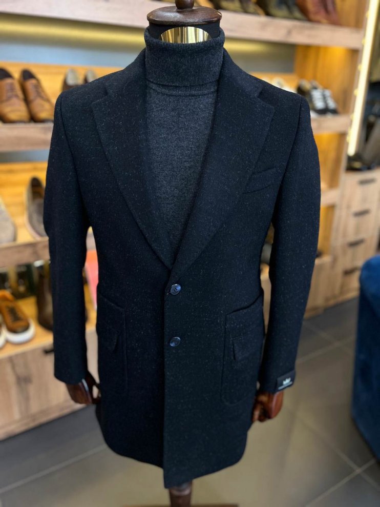 Пальто MAZALTOVMAN Синие в крапинку