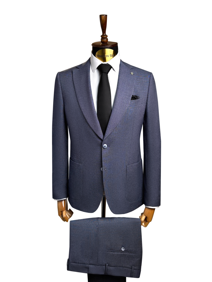 Костюм MAZALTOVMAN 2-ка Premium Светло-синий фактурный кежуал