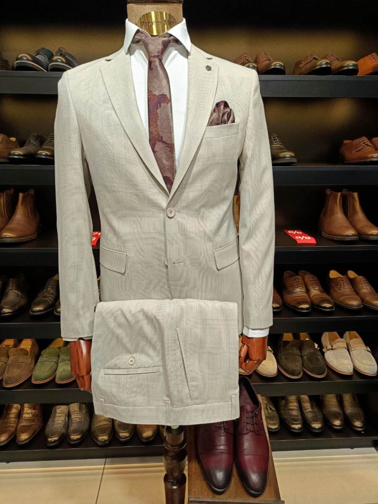 Костюм MAZALTOVMAN 2-ка Бежевый в клетку