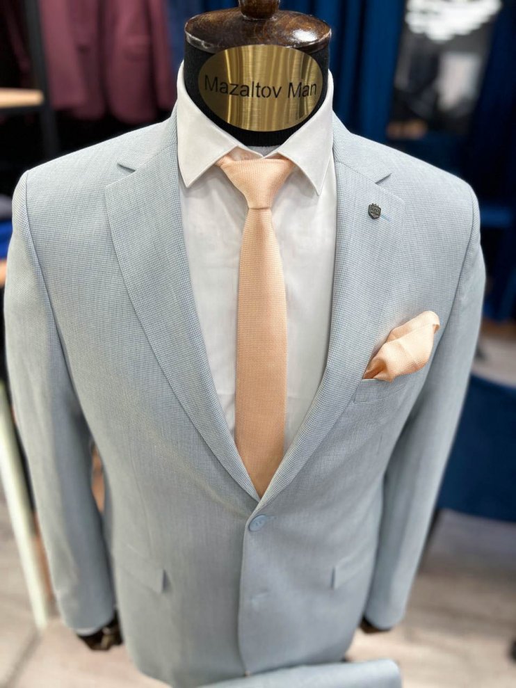 Костюм MAZALTOVMAN 2-ка Голубой в микроклетку