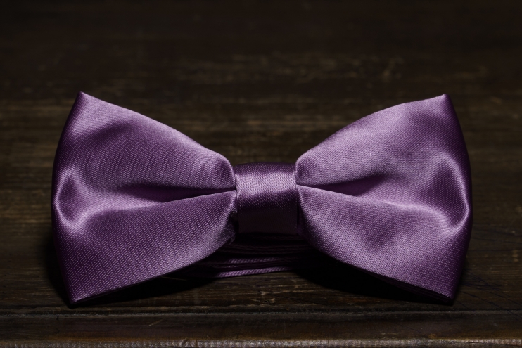 Галстук-бабочка Фиолетовая гладкая
