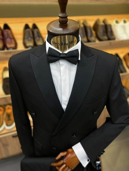 Двубортный смокинг MAZALTOVMAN 2-ка — чёрный, премиум класс