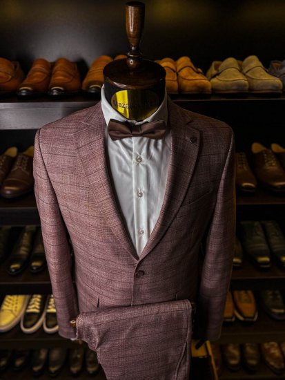 Костюм MAZALTOVMAN 2-ка Бордовый в клетку 