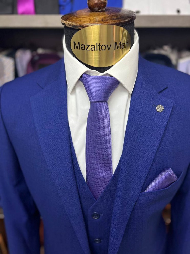 Костюм BED 3-ка Синий фактурный