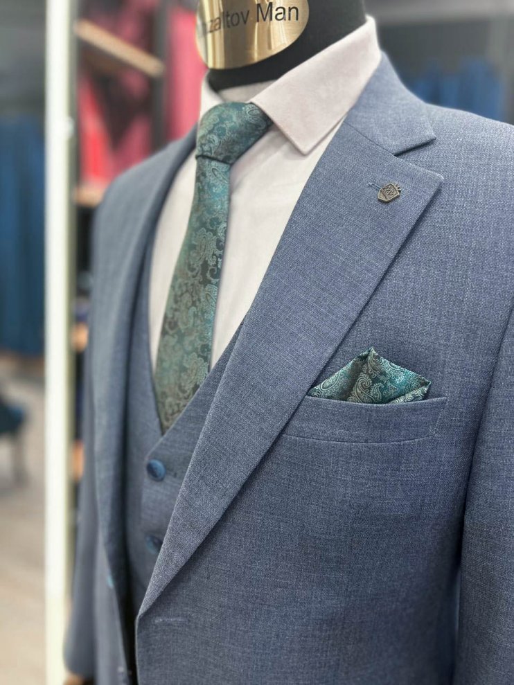 Костюм IBR 3-ка Голубой фактурный