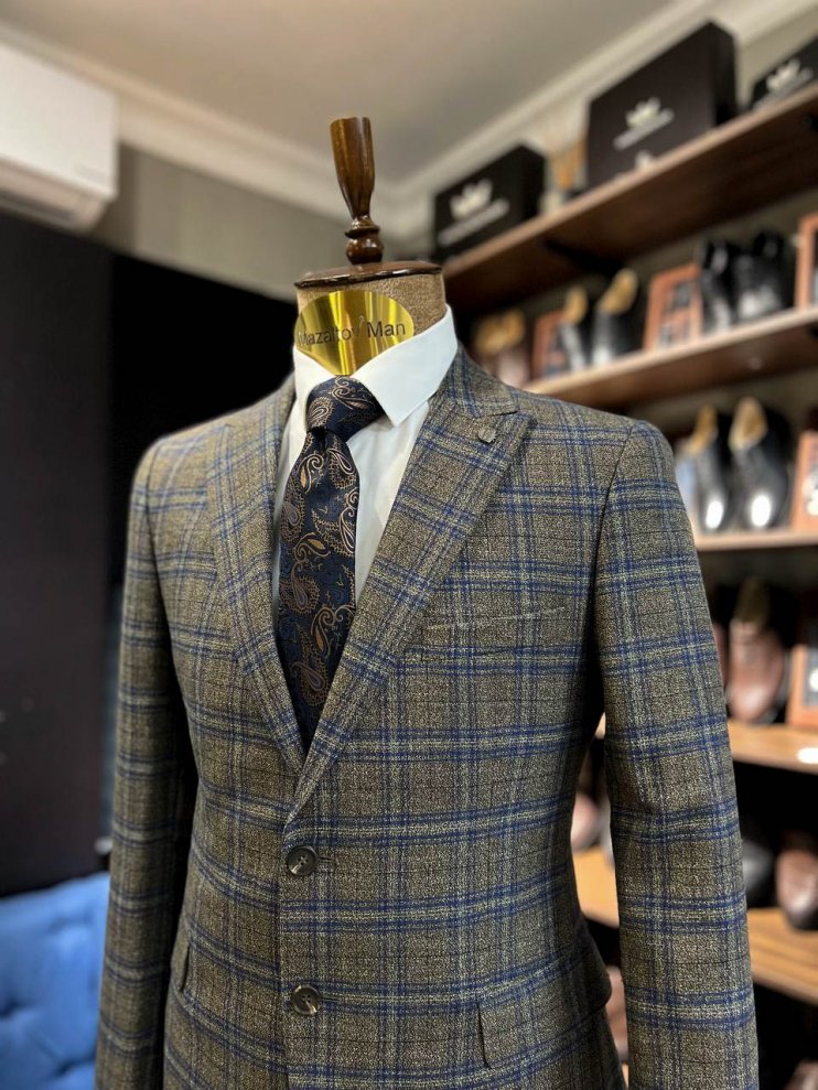 Костюм MIR 3-ка Коричневый в клетку