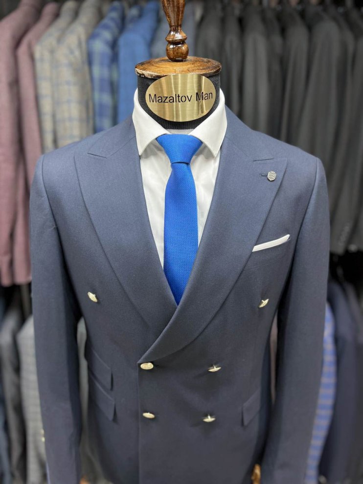 Костюм FCP 2-ка Синий двубортный