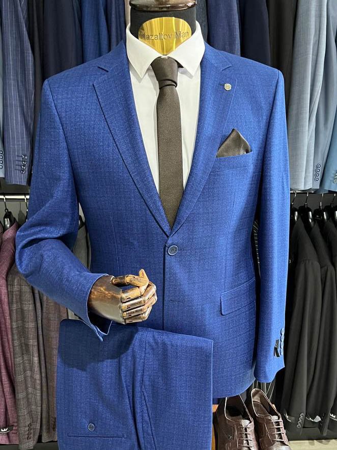 Костюм MAZALTOVMAN 2-ка Синий в микроклетк