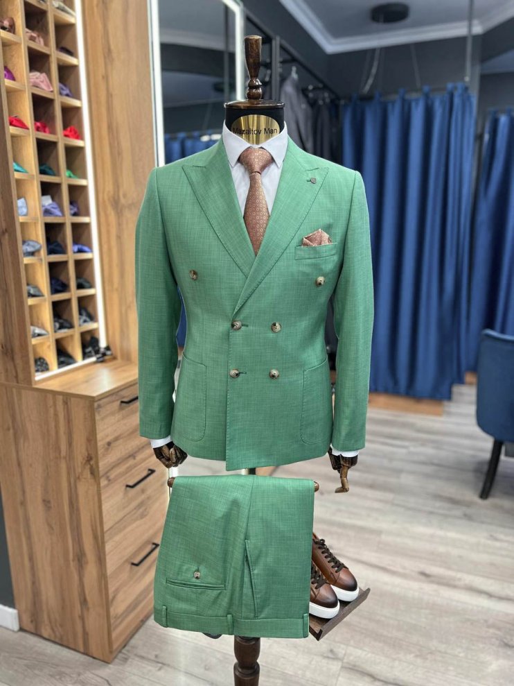 Костюм MIR 2-ка двубортный Зеленый
