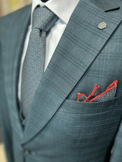 Костюм MAZALTOVMAN 3-ка Premium Зеленый в клетку