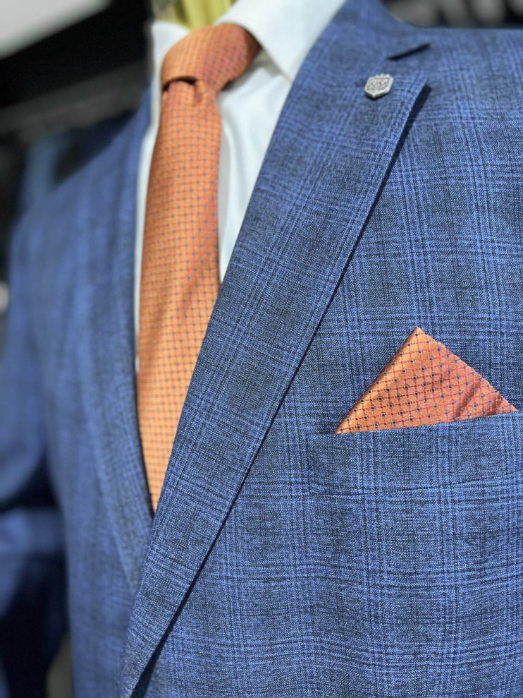 Костюм VAL 2-ка Синий в микроклетку