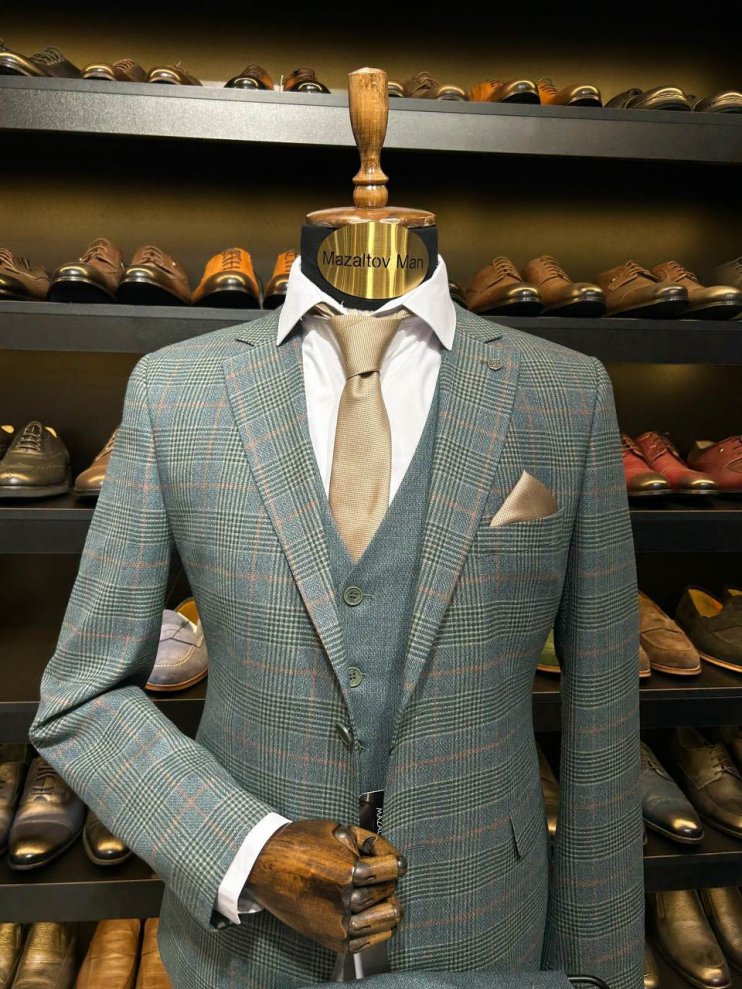 Костюм MAN 3-ка Зеленый в клетку