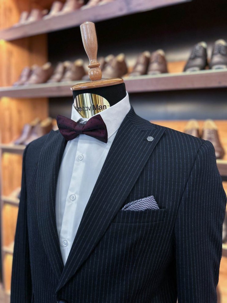 Костюм MAZALTOVMAN 2-ка VIP Premium Темно-синий в полоску