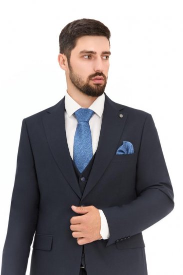 Костюм MAZALTOVMAN 3-ка Premium Синий фактурный